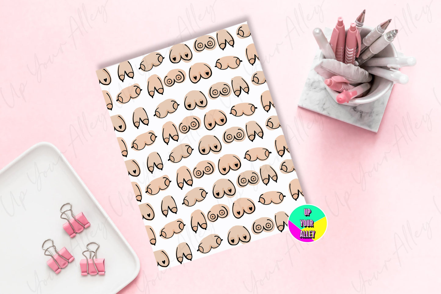 Boob Print Lined Notebook l Breastfeeding Gift