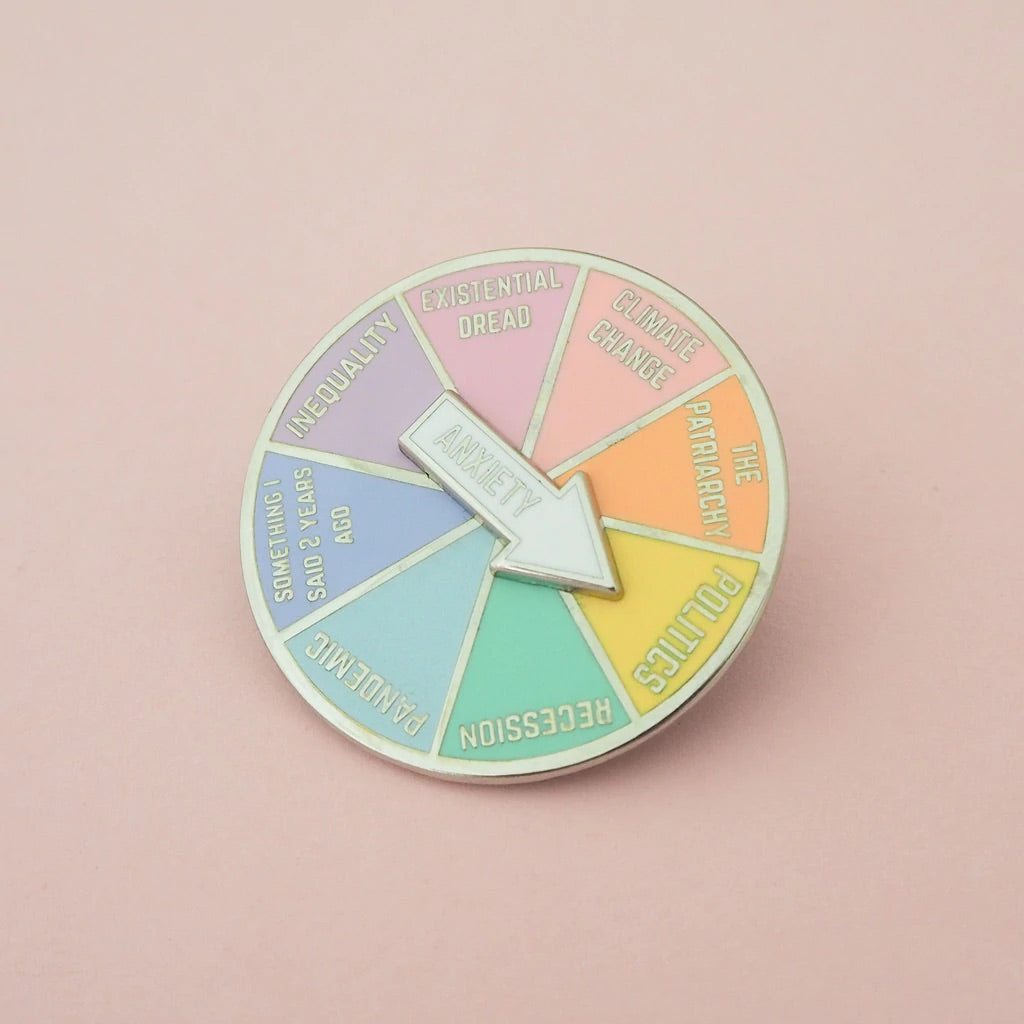 ANXIETY SPINNER ENAMEL PIN