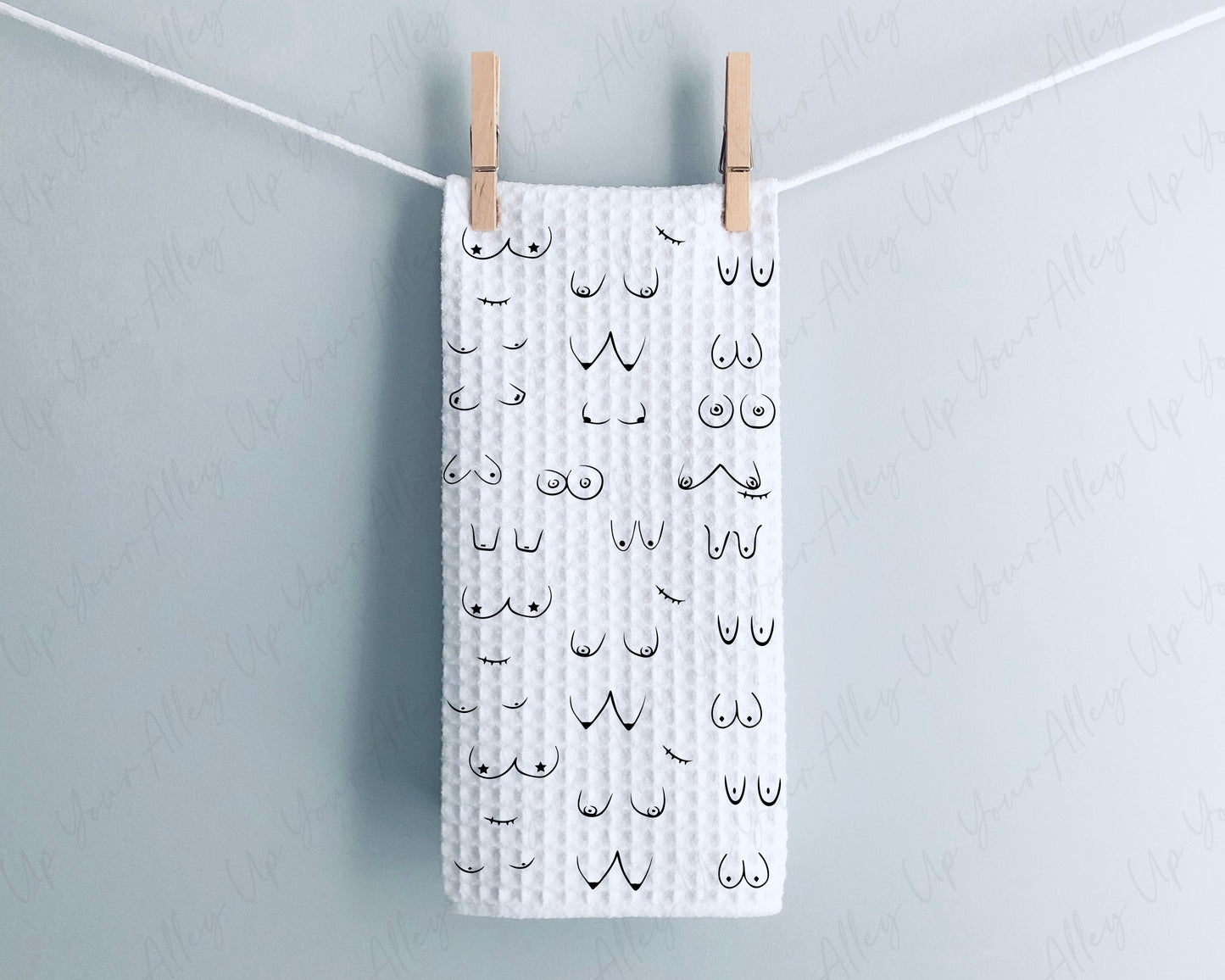 Boob Print Tea Towel