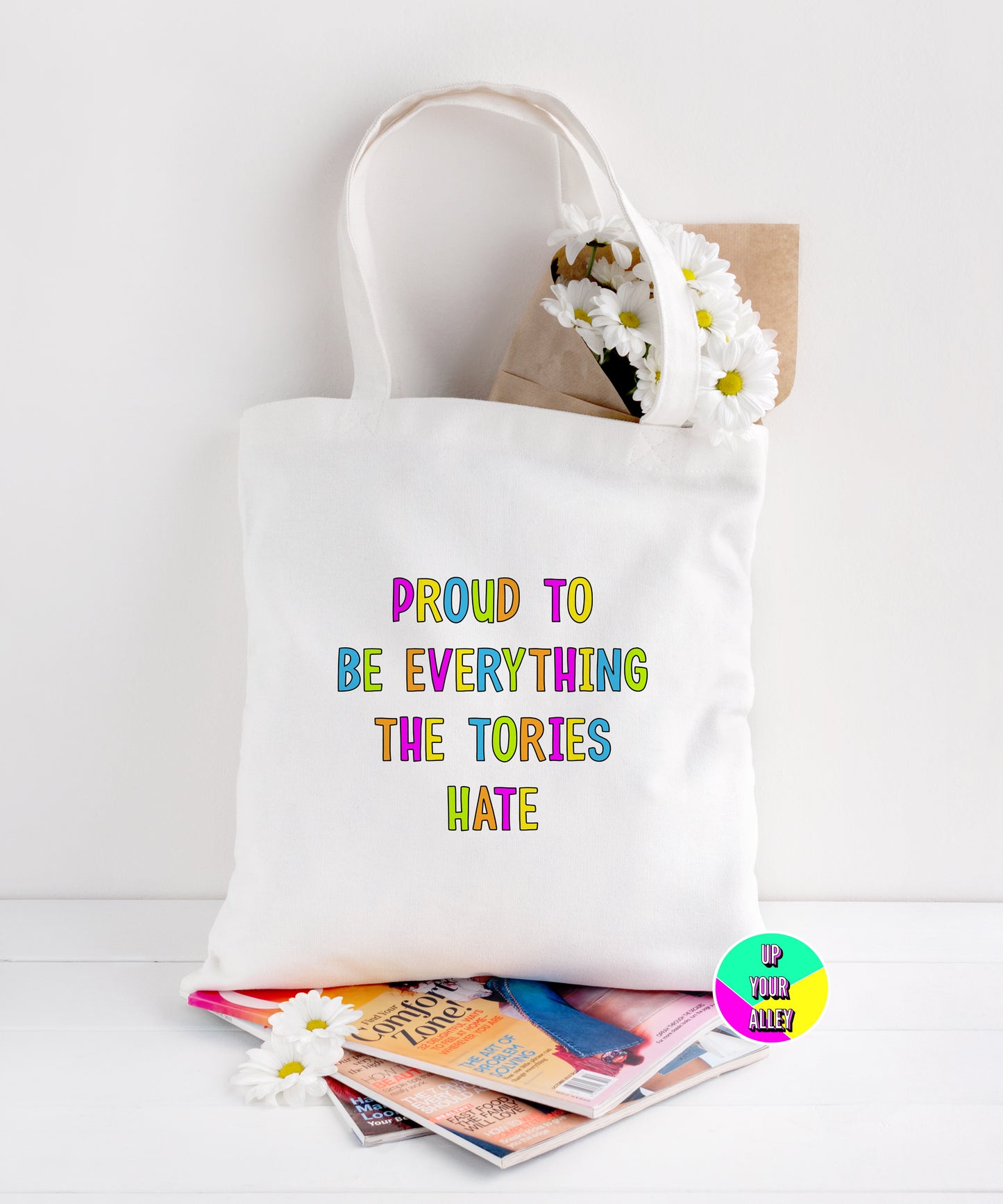 Proud To Be Everything The Tories Hate Shopping Tote Bag