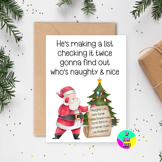 Custom Deck The Halls & Fuck The Tories Funny Christmas Card