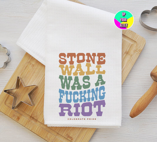 Stonewall Was A Fucking Riot Tea Towel l LGBTQ l Pride