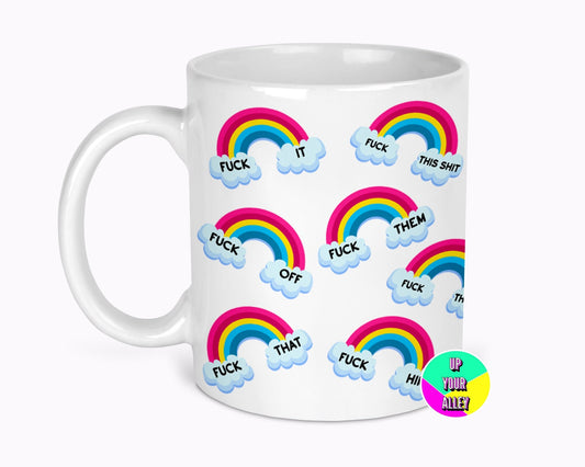Sweary Rainbow Mug l Funny Gift