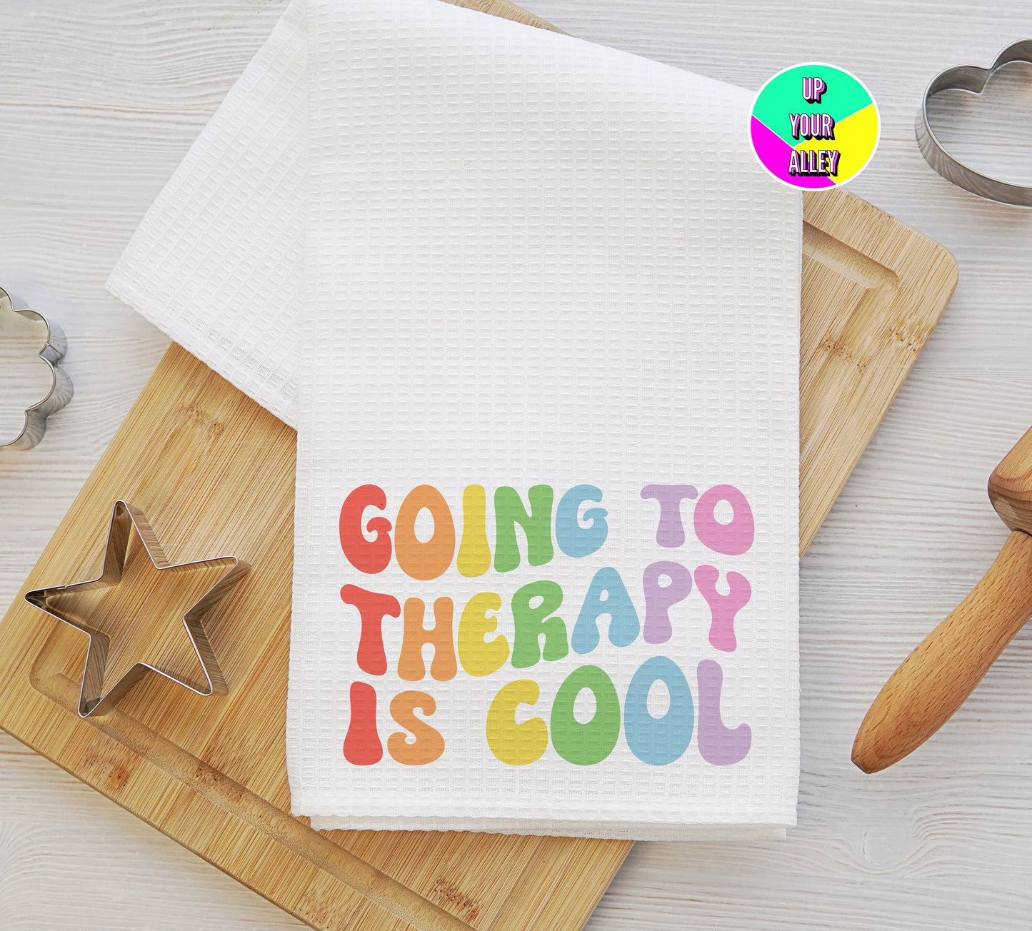 Therapy Is Cool Tea Towel l Home Accessories l Mental Health