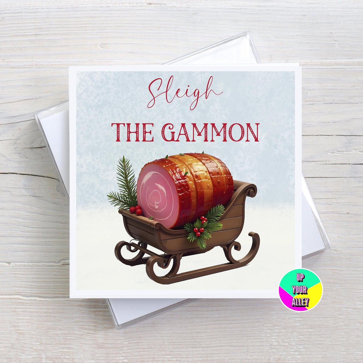 Sleigh The Gammon Christmas Card
