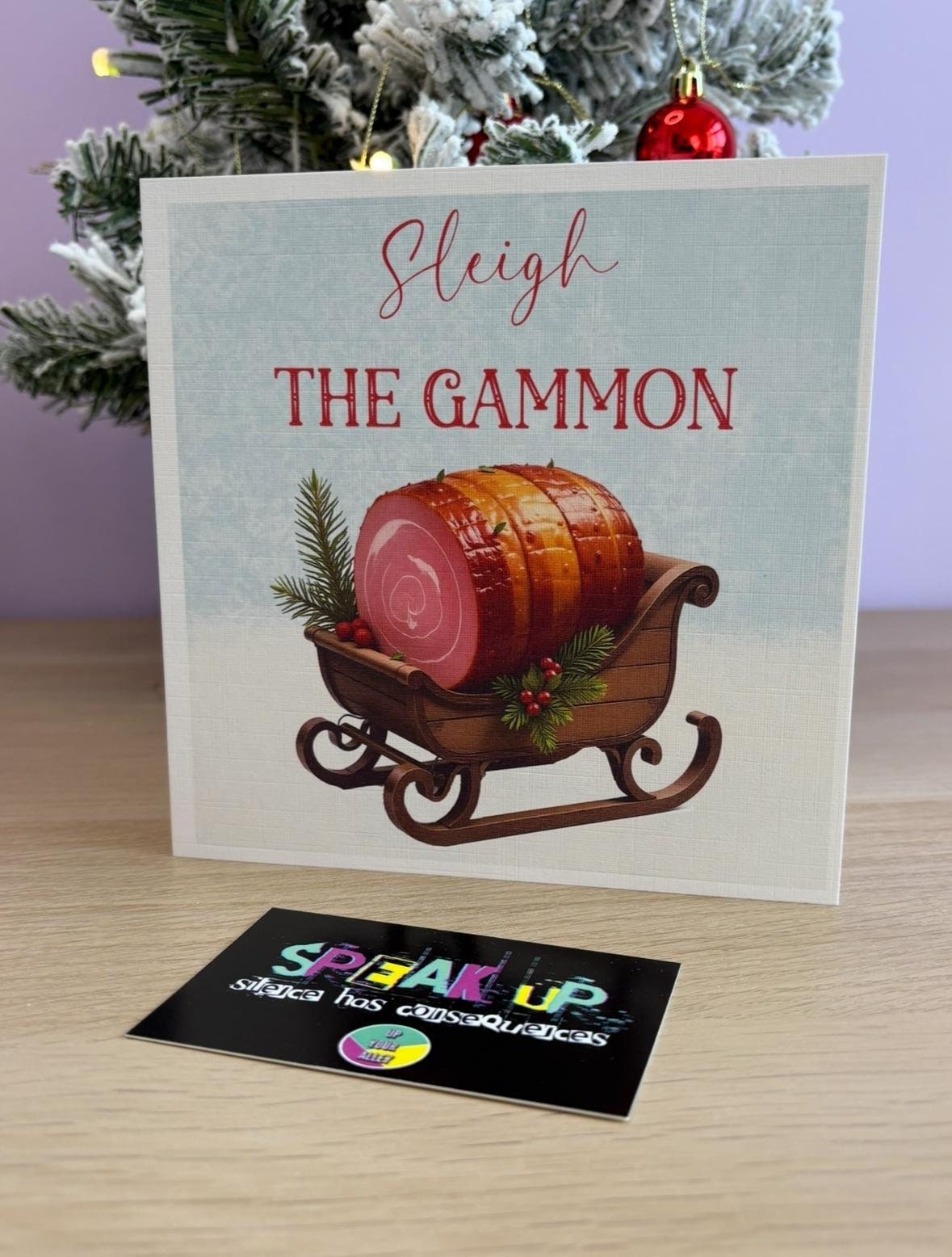 Sleigh The Gammon Christmas Card