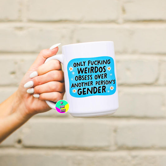 Stop Obsessing Over People's Gender 15oz Mug l Human Rights l Use Your Voice l LGBTQ l Trans Rights Are Human Rights l Large Coffee Cup