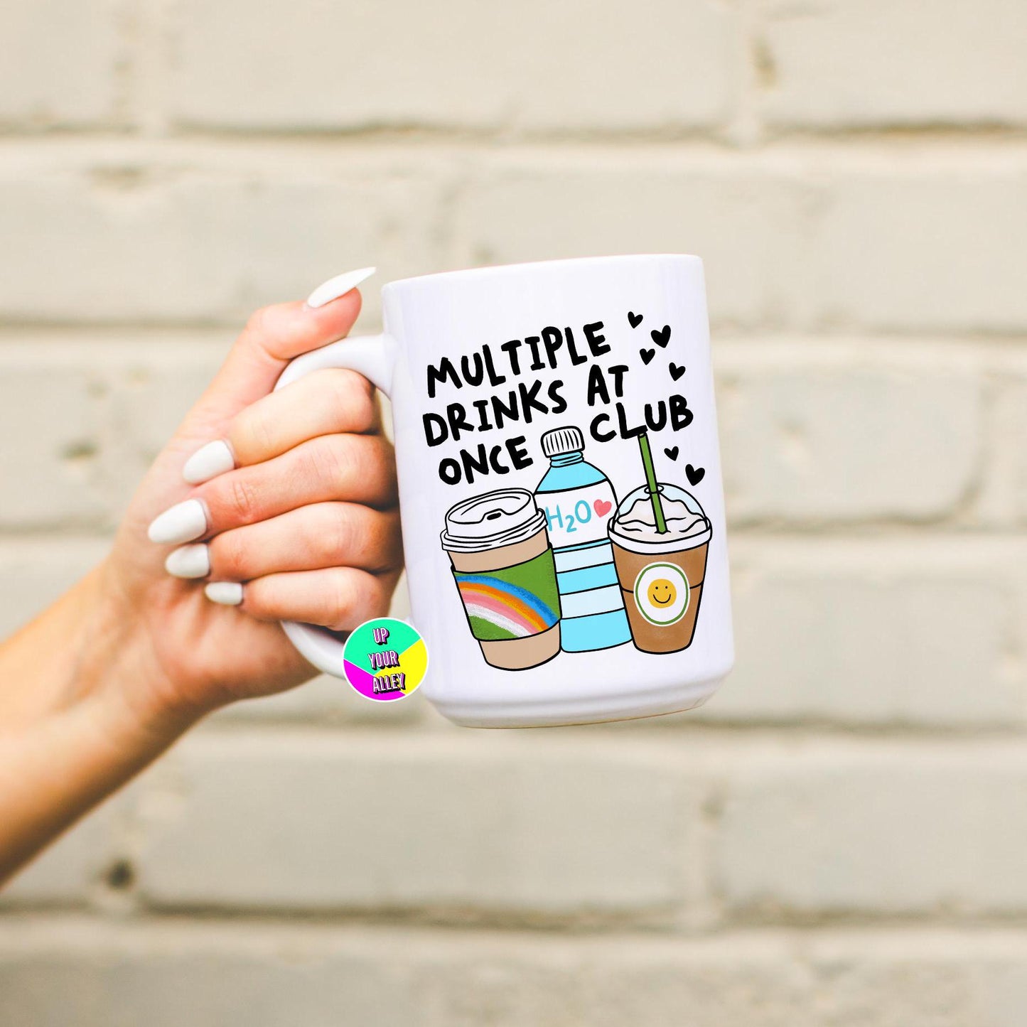 Multiple Drinks ADHD 15oz Mug l Time Blindness l Neurodiverse l Autistic l Giant Coffee Cup