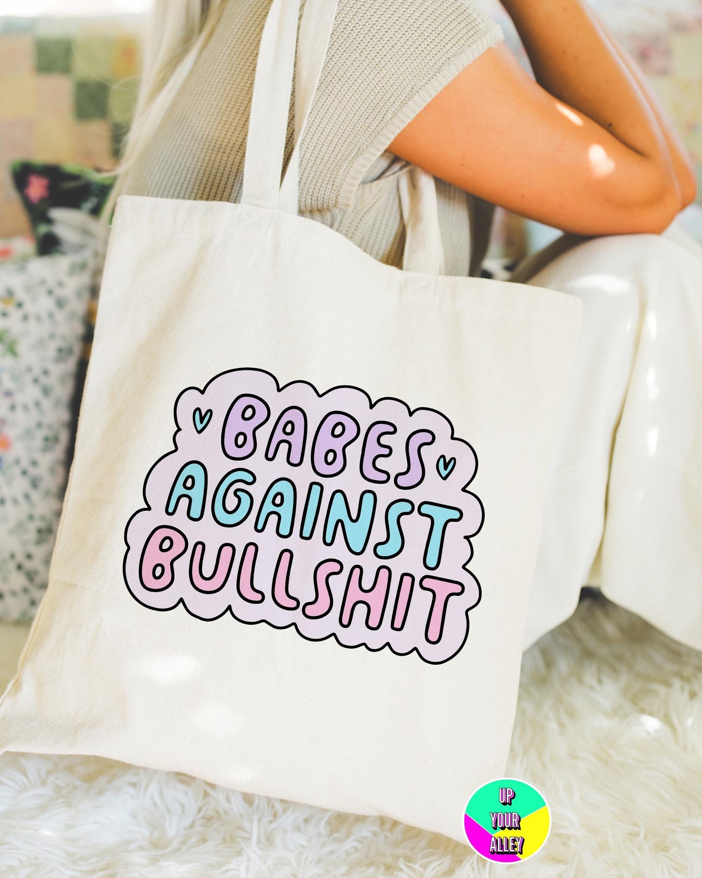 Babes Against Bullshit Tote Bag l Feminist l Feminism l Anti Fascism l Social Justice l Reusable Eco Shopping Bag