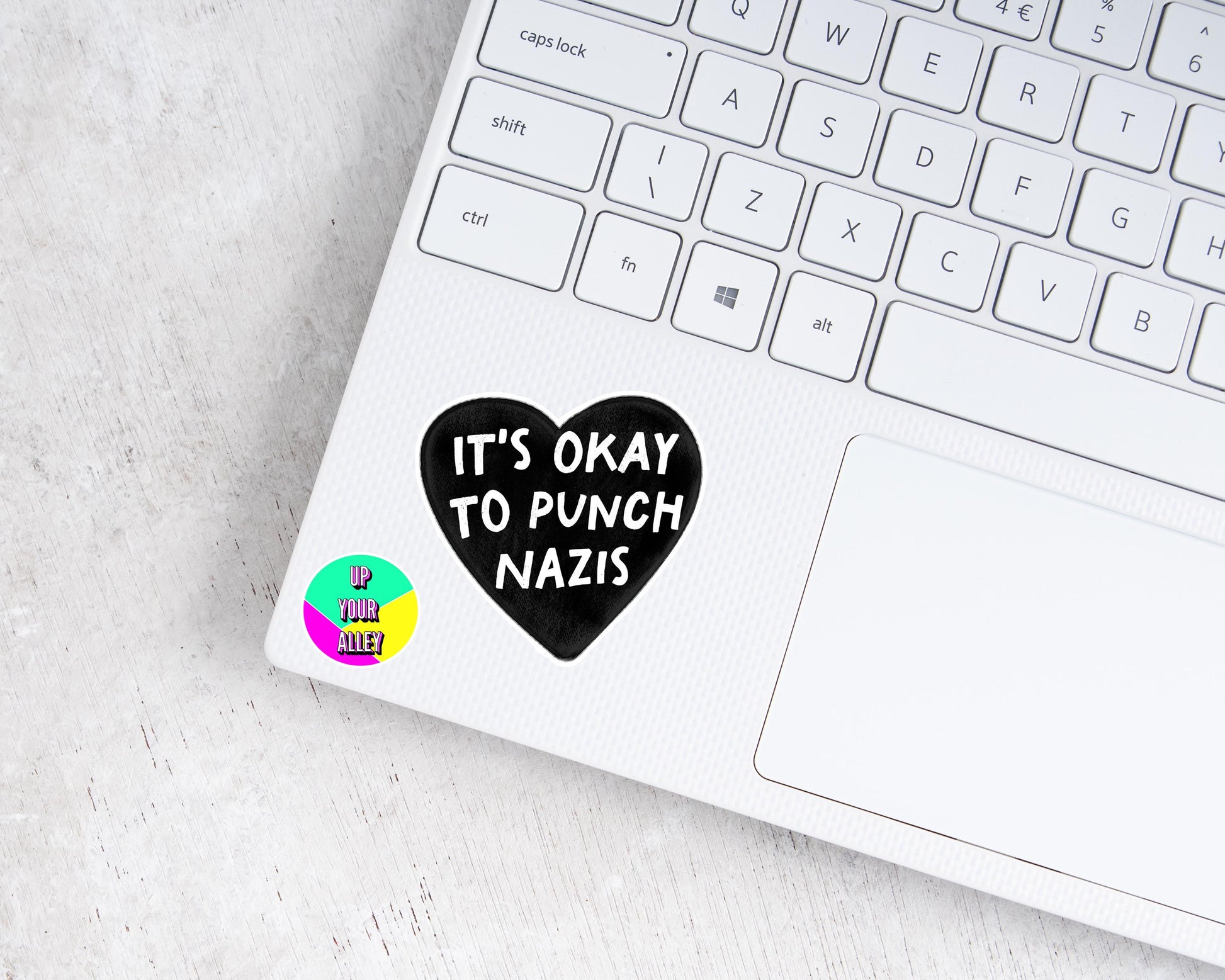 It's Ok To Punch Nazis Sticker l Laptop Decal l Waterproof Vinyl Sticker l Anti Fascist l Anti Trump l Activist l Racism l Elon Musk