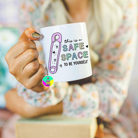 This Is A Safe Space To Be Yourself Mug l Human Rights l Speak Up l Use Your Voice l LGBTQ l Trans Rights