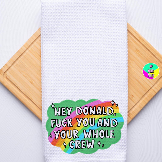 Fuck You Donald Trump Tea Towel l Home Accessories l Feminist l Human Rights l Womens Rights l Anti Fascism l Trump l Musk