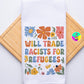 Will Trade Racists For Refugees Tea Towel l Home Accessories l Feminist l Human Rights l Womens Rights l Anti Fascism l Trump l Musk