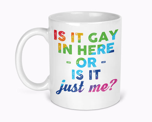Is It Gay In Here Quote 11oz Mug