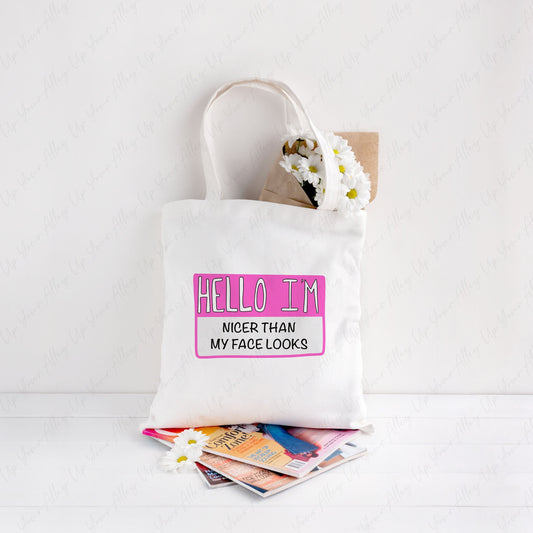 Hello I'm Probably Anxious Reusable Tote Bag
